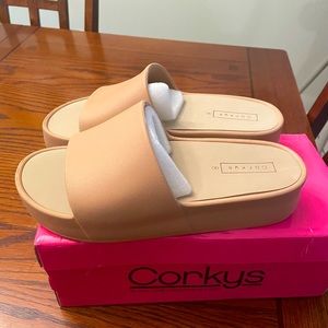 New Corkys Tan Popsicle Slides